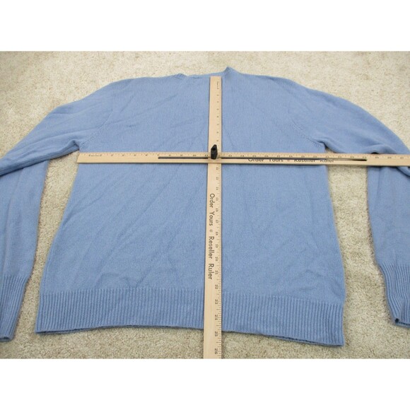 Ralph Lauren Polo Sweater Adult Large L Blue Cashmere V Neck Casual Preppy Mens - Picture 7 of 11